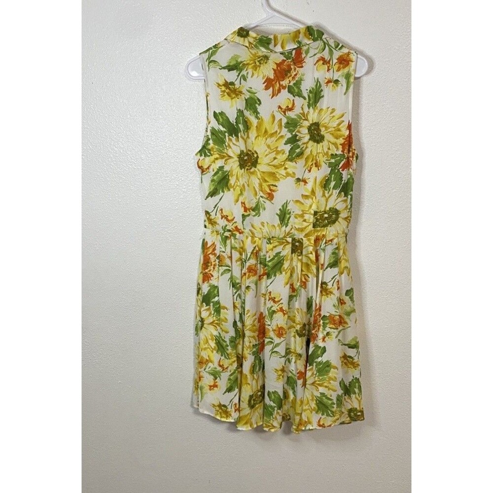 Womens Vintage db Fit & Flare Collared Floral Lined Dress Size 12 - Picture 16 of 16